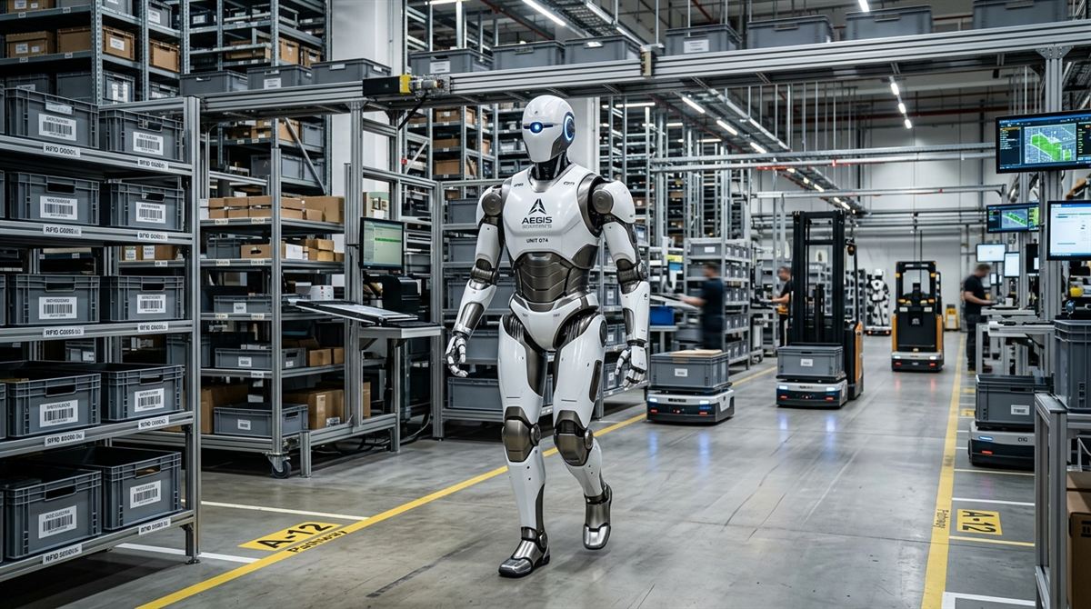 Robots humanoides bípedos para logística industrial en Pekín