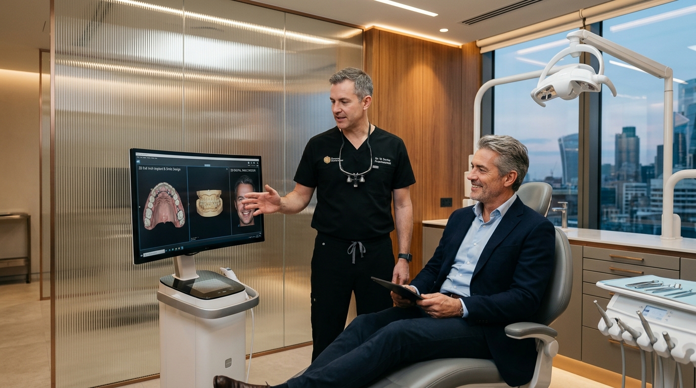 Rehabilitación oral All-on-4 con implantes dentales