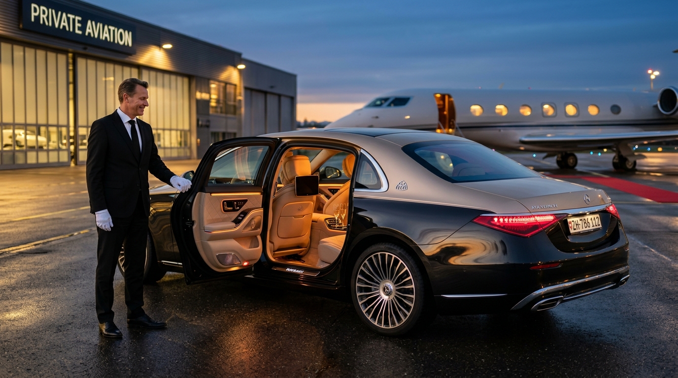 Mercedes-Maybach S 680 Limusina VIP con Chofer en Pista FBO