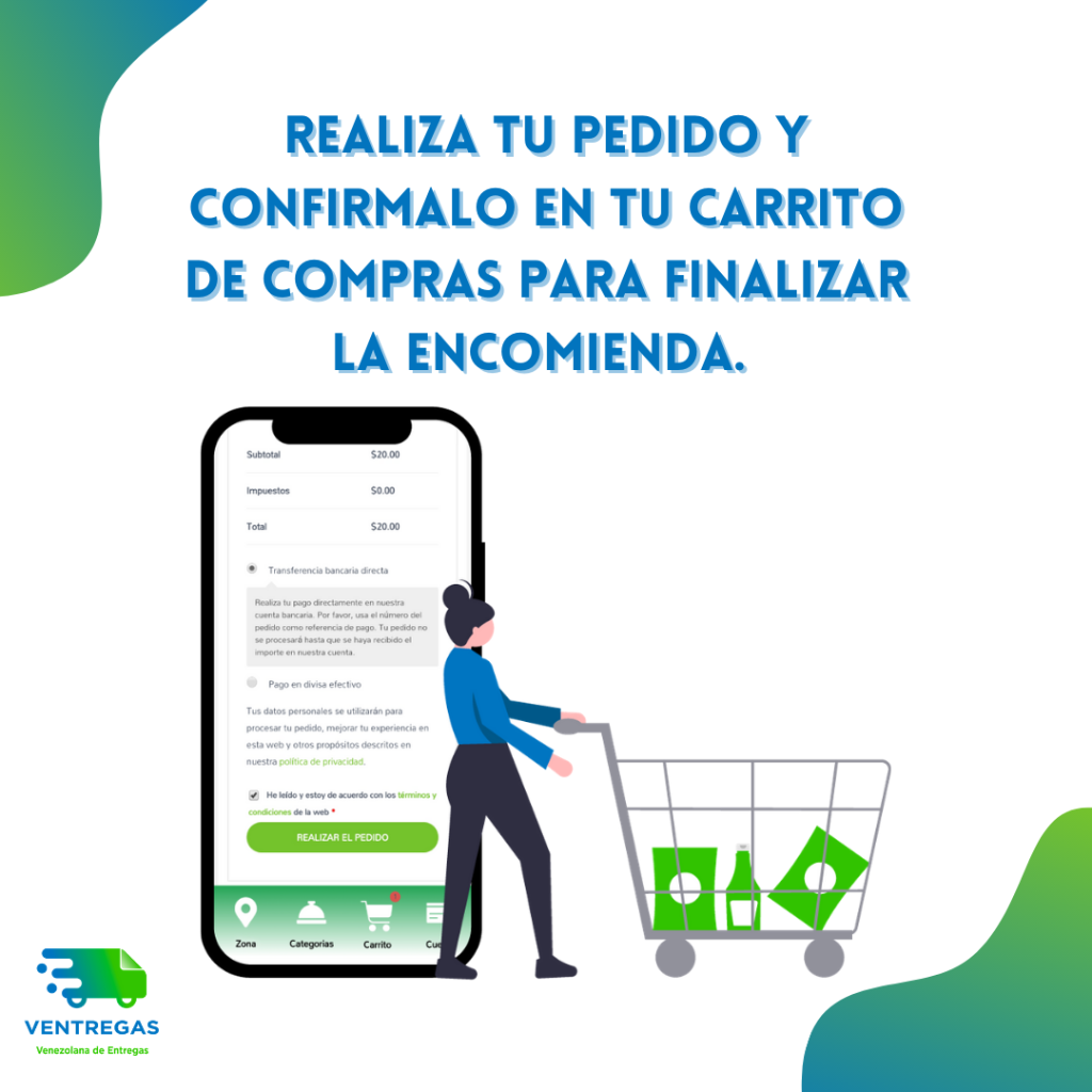 VENTREGAS Carrito de Compras y Encomienda
